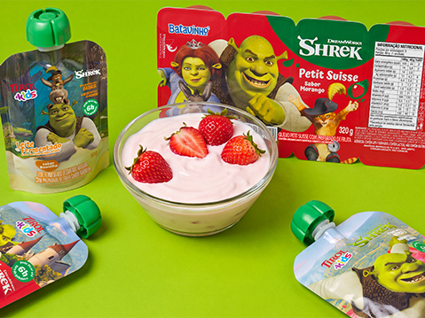 BRAND + PACKAGING DESIGN TIROL KIDS SHREK – Agência BUD